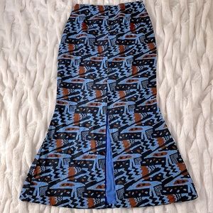 Hand crafted Handmade Jean Dubuffet Inspired Vintage Mermaid Midi Skirt